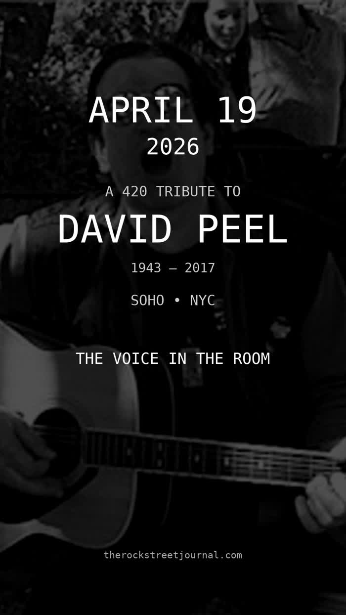 David Peel — A 420 Tribute, April 19, 2026, SoHo NYC
