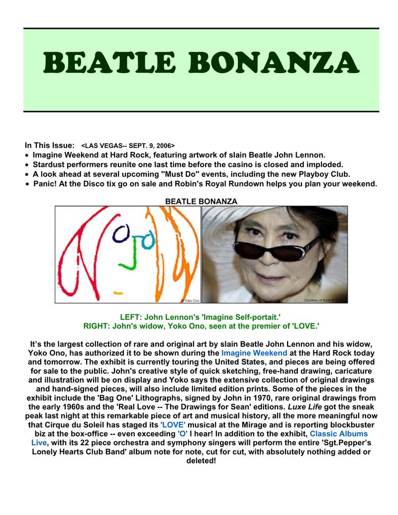 Beatle Bonanza